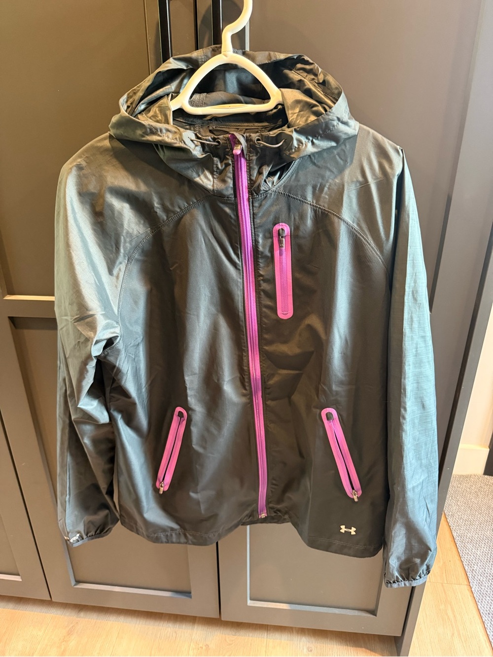 Under Armour Black Jacket with Neon Yellow Logo Accents